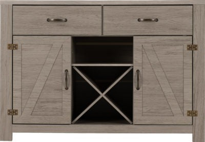 Zurich 2 Door 2 Drawer Sideboard Grey Wood Grain