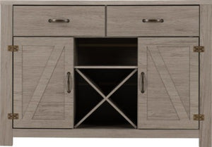 Zurich 2 Door 2 Drawer Sideboard Grey Wood Grain