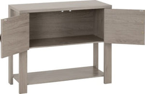 Zurich 2 Door Console Table Grey Wood Grain