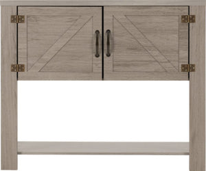 Zurich 2 Door Console Table Grey Wood Grain