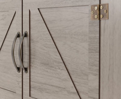 Zurich 2 Door Console Table Grey Wood Grain