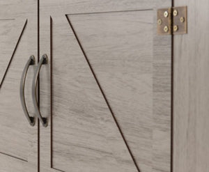 Zurich 2 Door Console Table Grey Wood Grain
